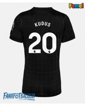 Tottenham Hotspur Mohammed Kudus #20 Tricou Fotbal Replică 2025-26 Femei Deplasare